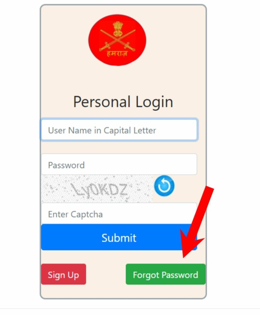 forgot password